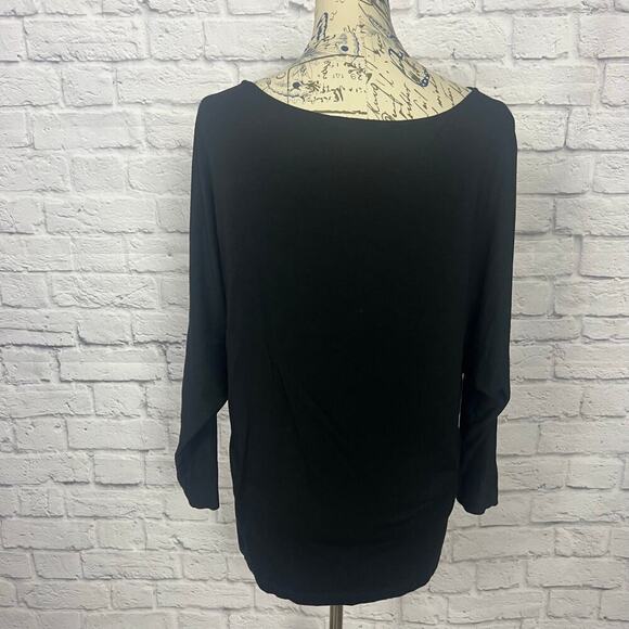 Vintage CAbi Black Top with Design - Women's Large - Picture 4 of 5